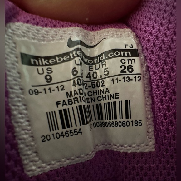 Nike Women’s Sweet Classic Textile purple women’s 9 - Picture 3 of 5